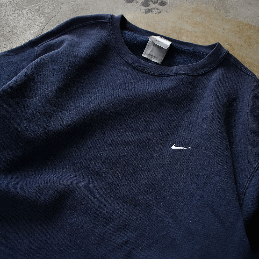 Y2K NIKE/ナイキ 刺繍 small swoosh logo NVY スウェット 221211