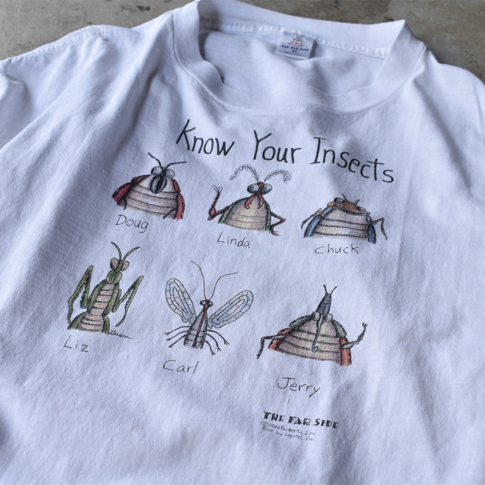 80's THE FAR SIDE “Know Your Insects” アート Tee USA製 220710