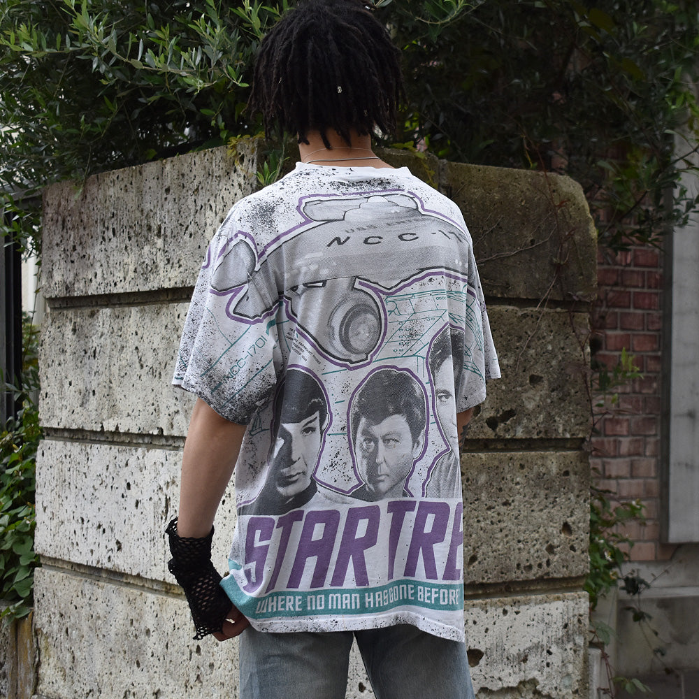 90's STAR TREK AOP! SF ドラマ ムービー Tシャツ USA製 220610H