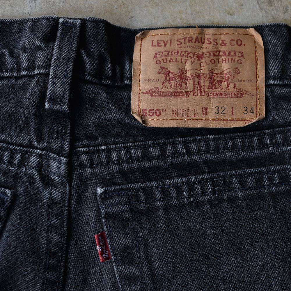 90’s Levi's 550 リラックスフィット ブラックデニムパンツ USA製 220925