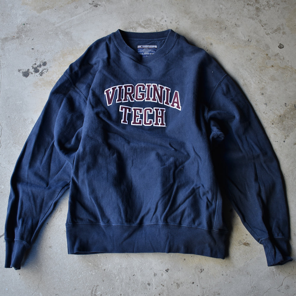Y2K Champion/チャンピオン “Virginia Tech” ワッペン刺繍 RWスウェット 221129