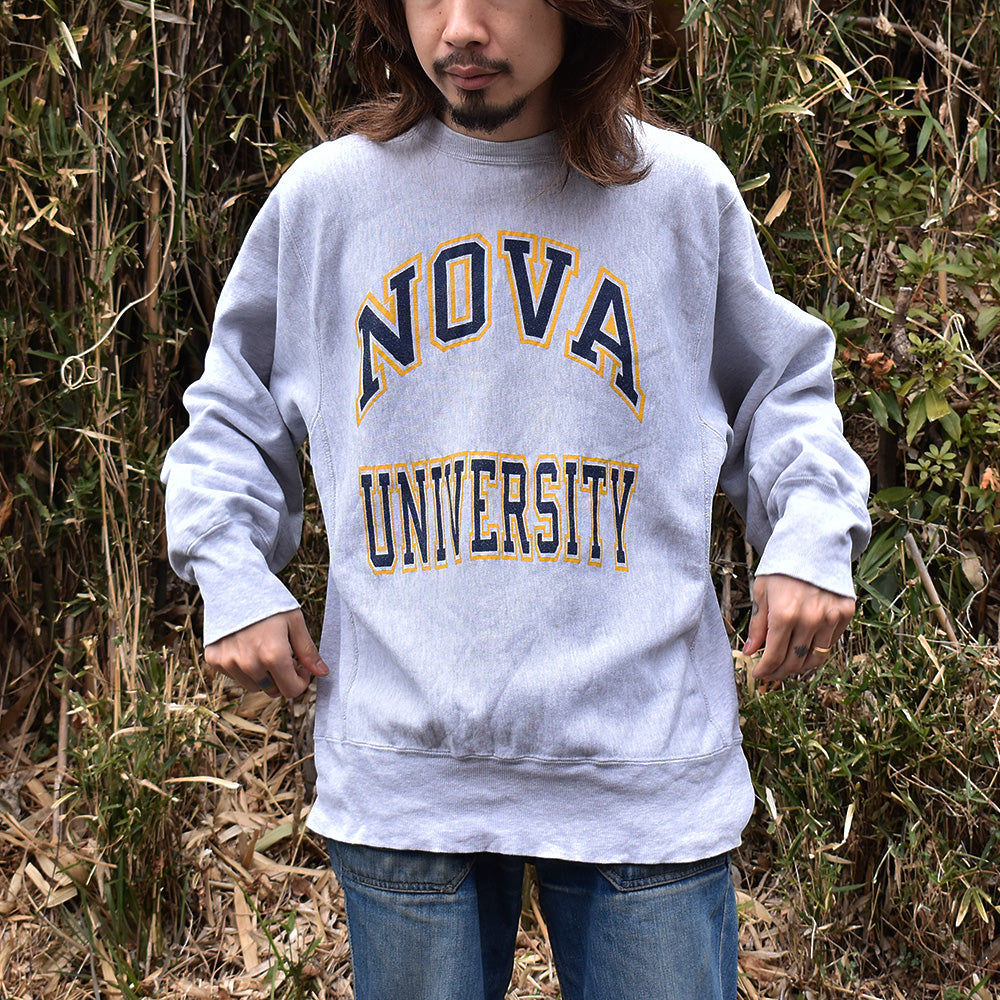 90’s Champion “NOVA UNIVERSITY” リバースウィーブ スウェット USA製 230301H