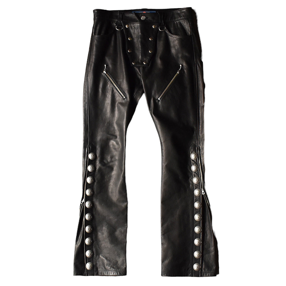 blackmeans Flare Horse Leather pants 945-77TP179-1 221026H