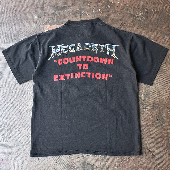90's　MEGADETH/メガデス　"COUNTDOWN TO EXTINCTION" Tシャツ　コピーライト入り　