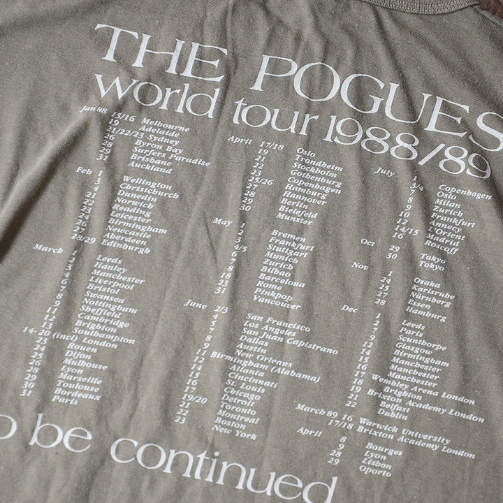 80's　The Pogues　"Revolution" ワールドツアーTシャツ　YY