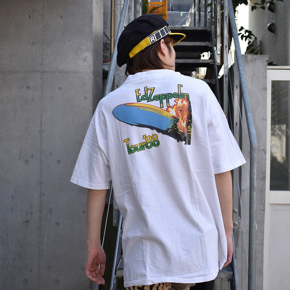 80's~ Led Zeppelin/レッド・ツェッペリン "Ed Zeppelin Tour'88" bootleg Tee 230208H