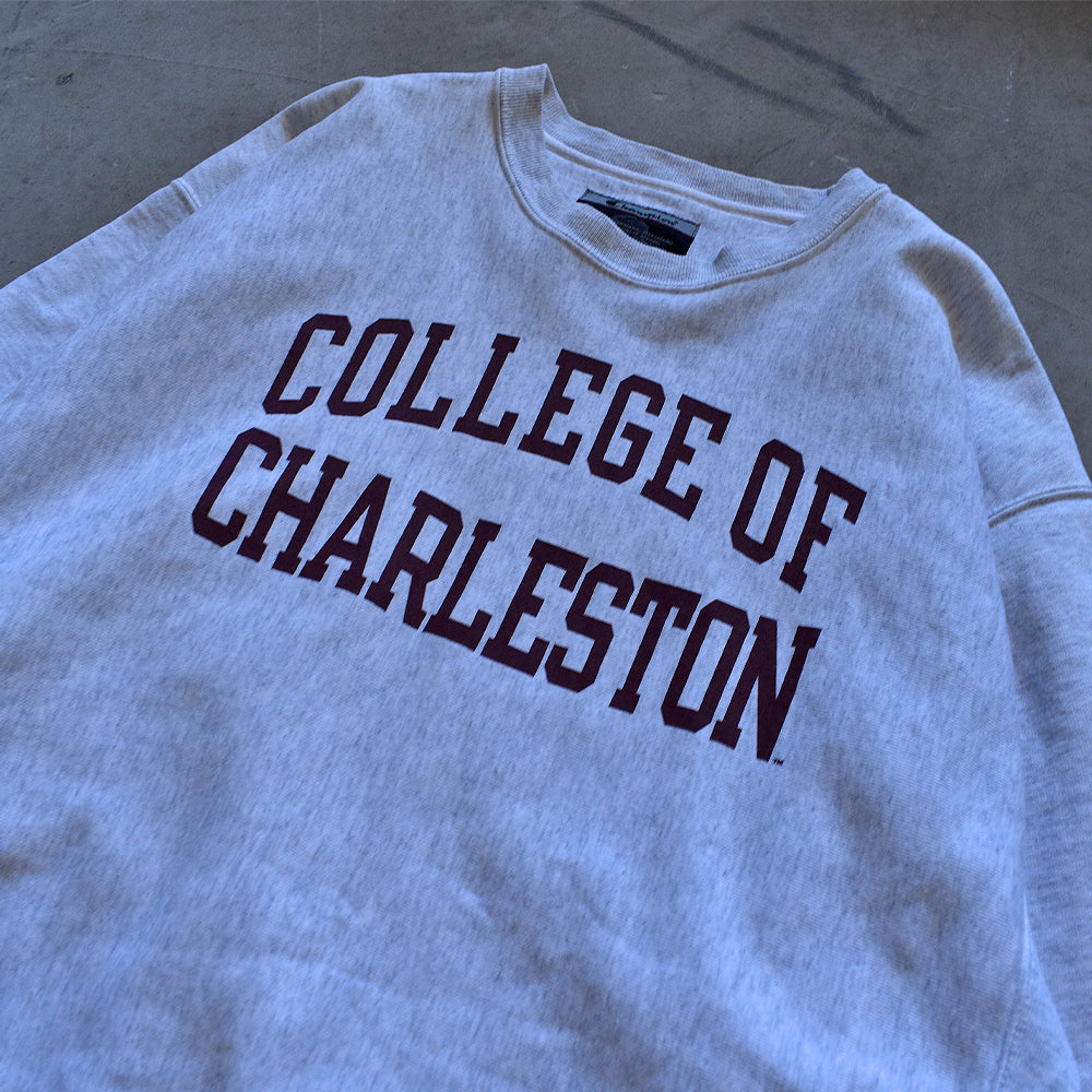 Y2K Champion/チャンピオン “College of Charleston” 2段プリント RWスウェット 221128