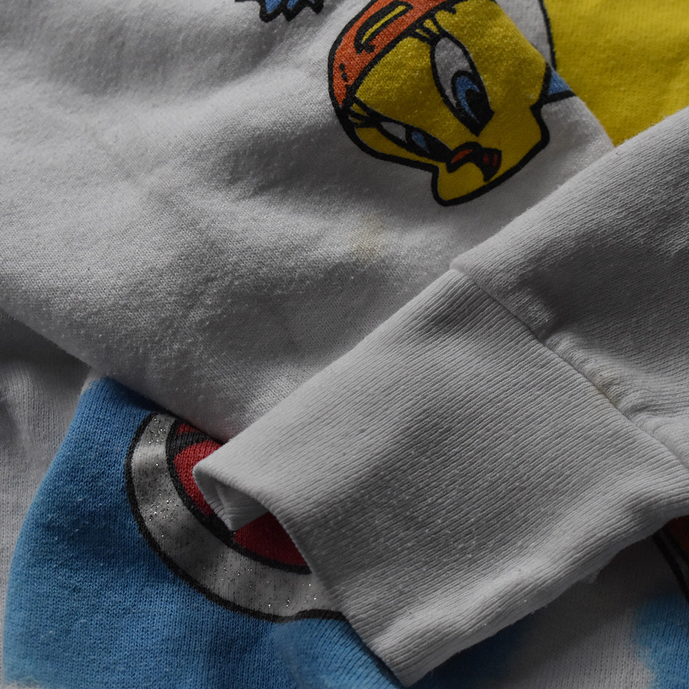 90's Looney Tunes "TWEETY" 海外アニメ キャラ スウェット USA製 230305H