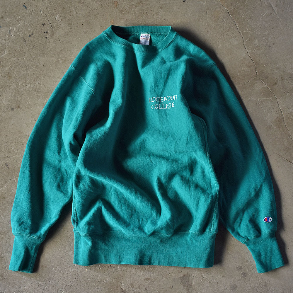 90's Champion/チャンピオン "Edgewood College" 刺繍 RWスウェット USA製 230217