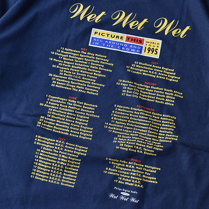 90's　Wet Wet Wet/ウェット・ウェット・ウェット　"Picture This"ワールドツアー Tシャツ　コピーライト入り　210721