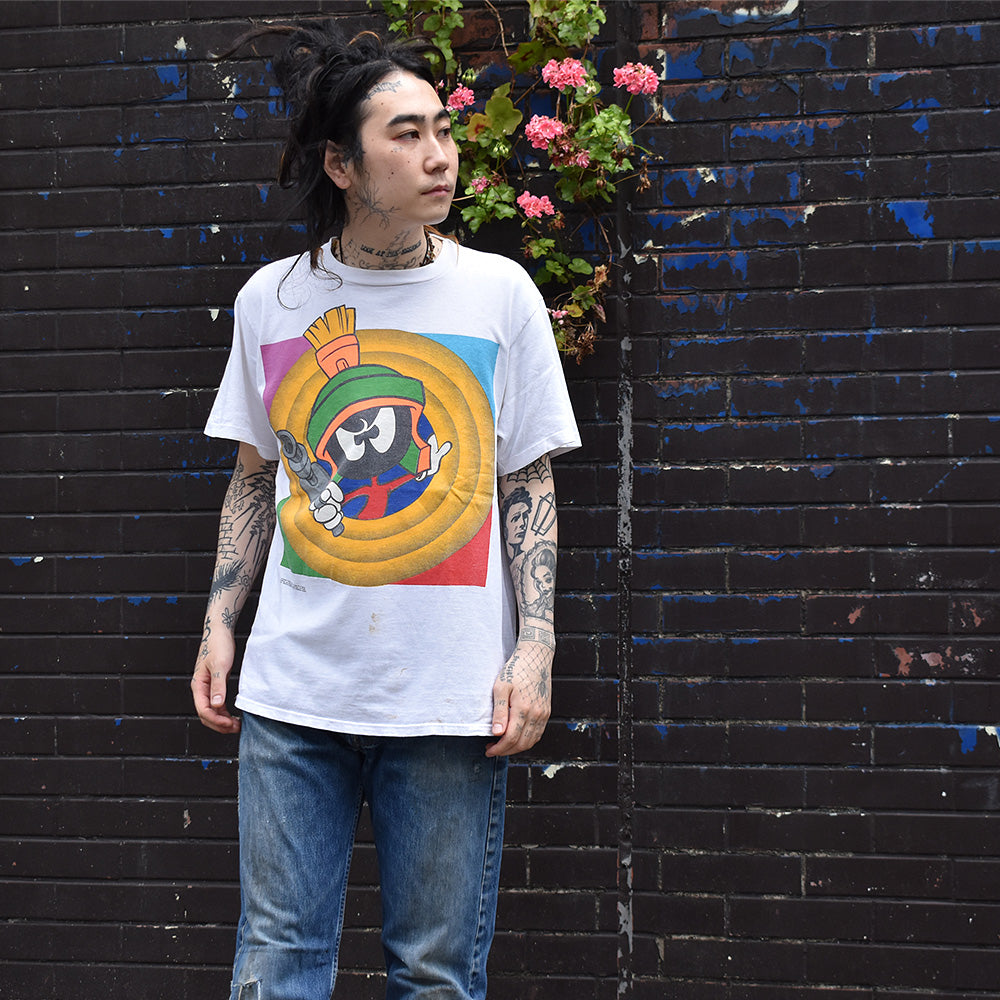 90's Looney Tunes "Marvin the Martian" 海外アニメ キャラ Tシャツ USA製 220613H