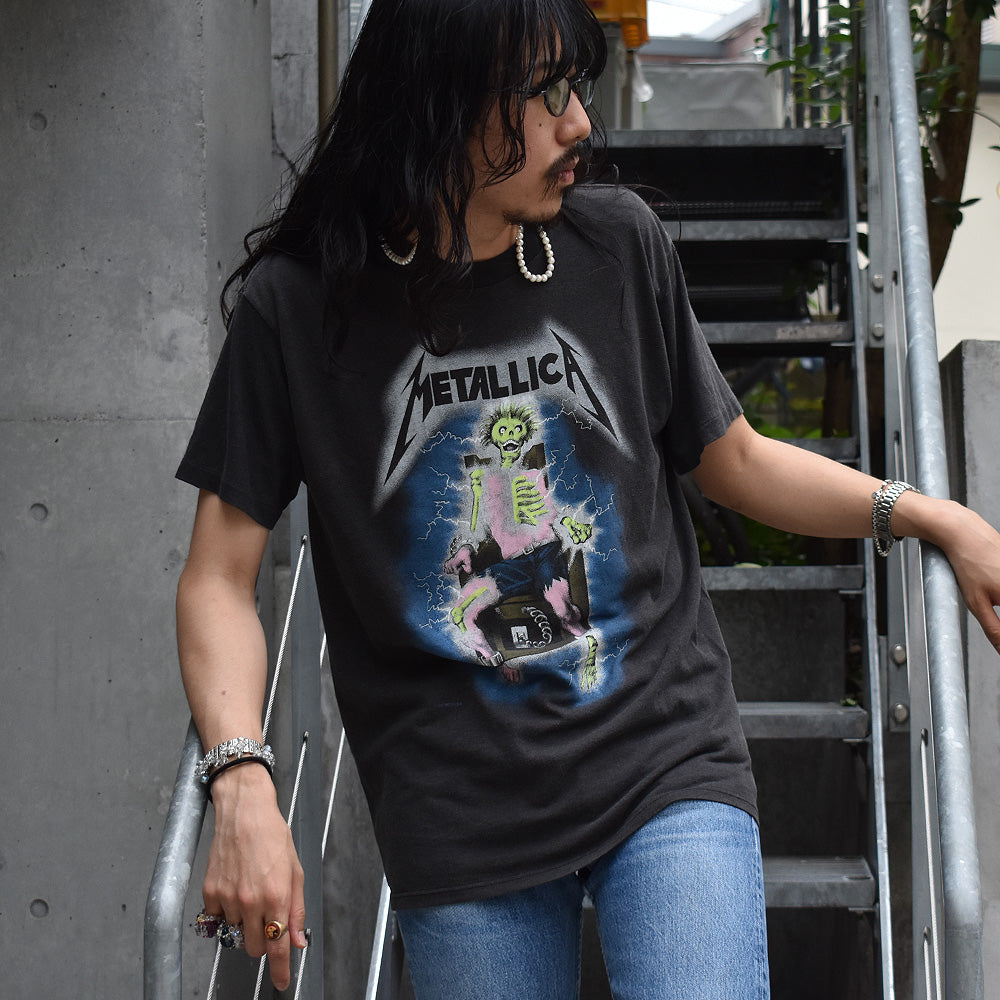 80's Metallica/メタリカ "Ride The Lightning/Kill 'Em All" Tee 220625H