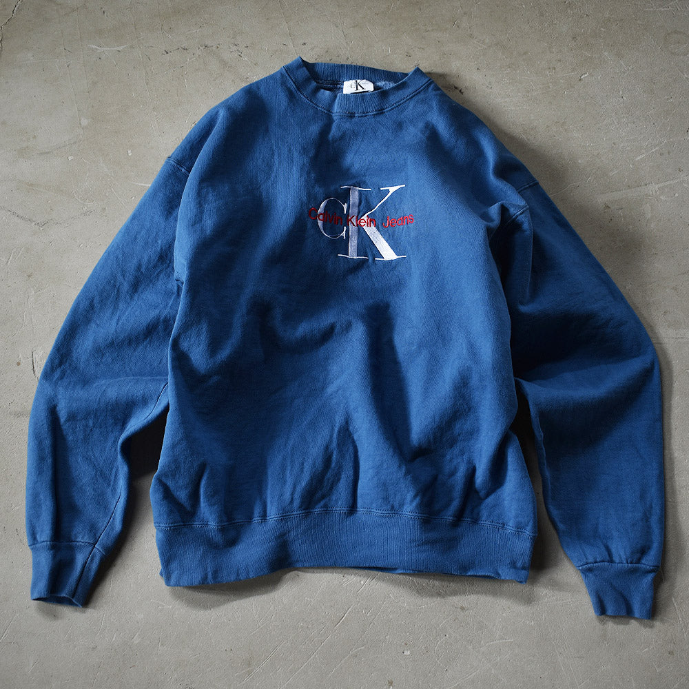 90's Calvin Klein ロゴ刺繍 スウェット USA製 221116