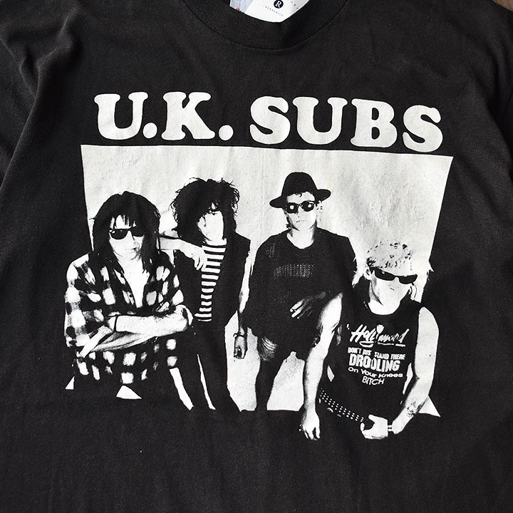 80's U.K.SUBS "TEXAS RADIO TOUR 89" ロック Tシャツ 210818