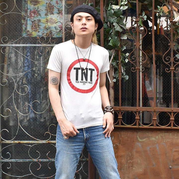 70's Ted Nugent "77 TNT TOUR" ロック Tシャツ 210818