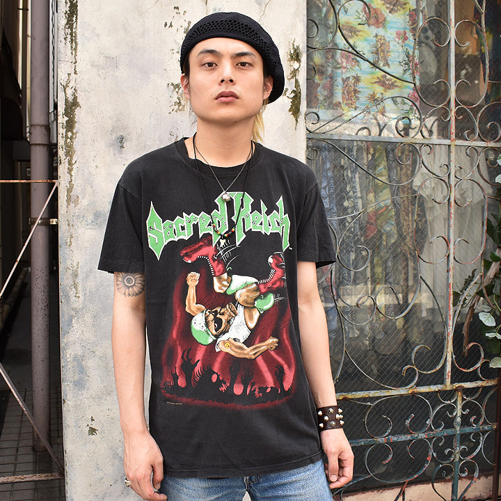 90's Sacred Reich "Love...Hate" ワールドツアー ロック Tシャツ 210818