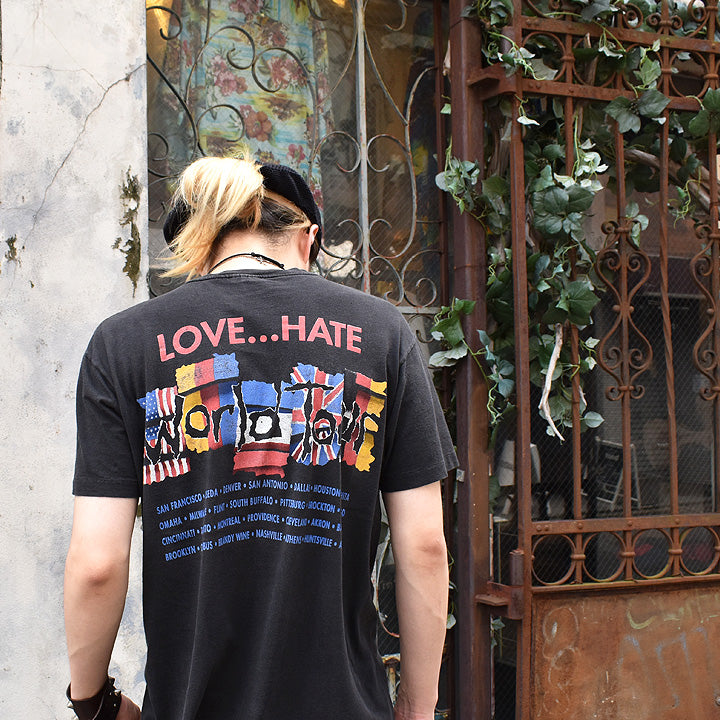 90's Sacred Reich "Love...Hate" ワールドツアー ロック Tシャツ 210818