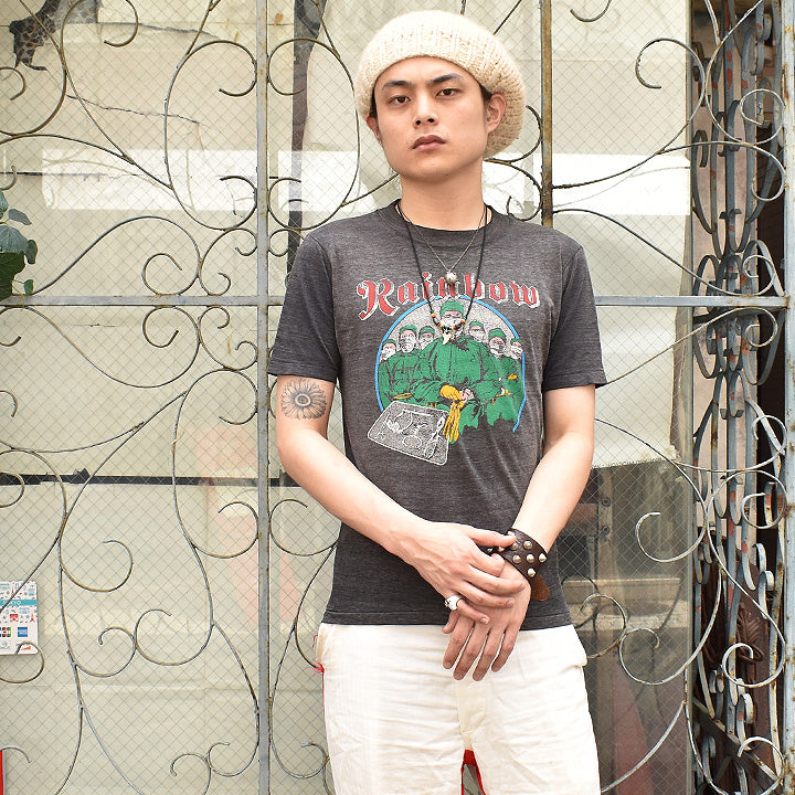 80's Rainbow "DIFFICULT TO CURE WORLD TOUR 1981" ロック Tシャツ 210825H