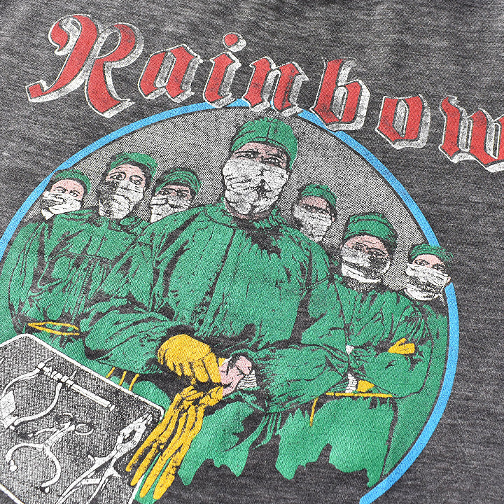 80's Rainbow "DIFFICULT TO CURE WORLD TOUR 1981" ロック Tシャツ 210825H