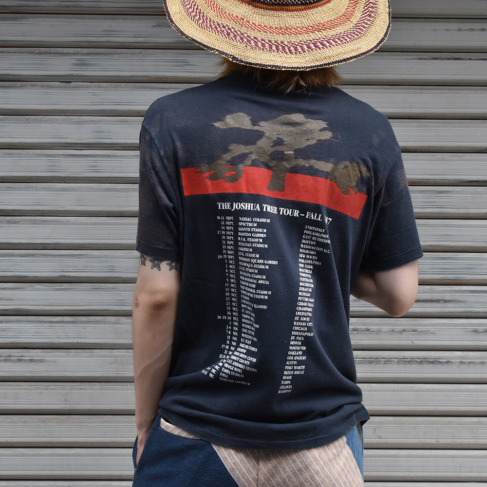 80's U2 "The Joshua Tree" Fall 1987 Tour Tee 220819H