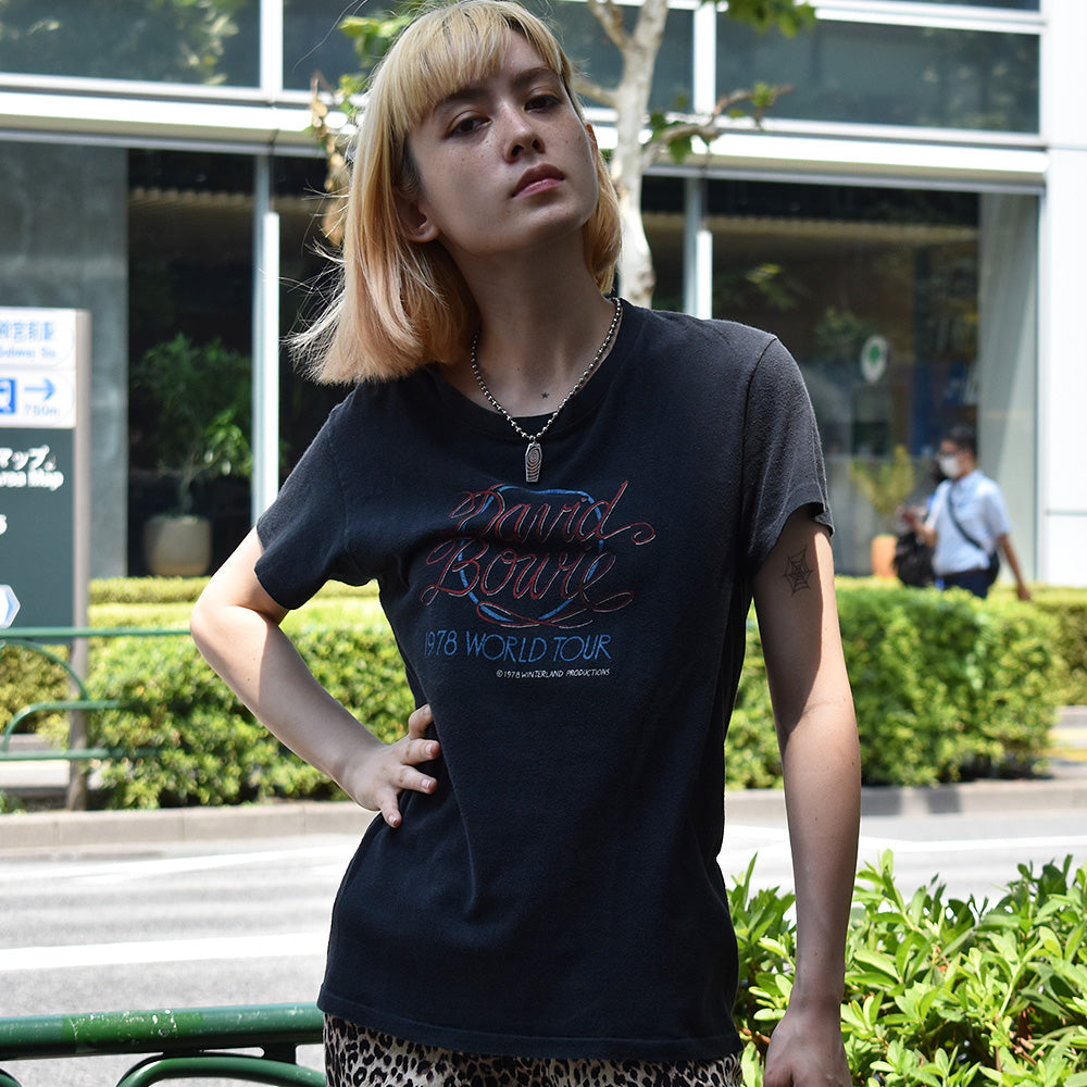 70's David Bowie/デヴィッド・ボウイ "1978 World Tour" Winterland Productions Tee 220804H