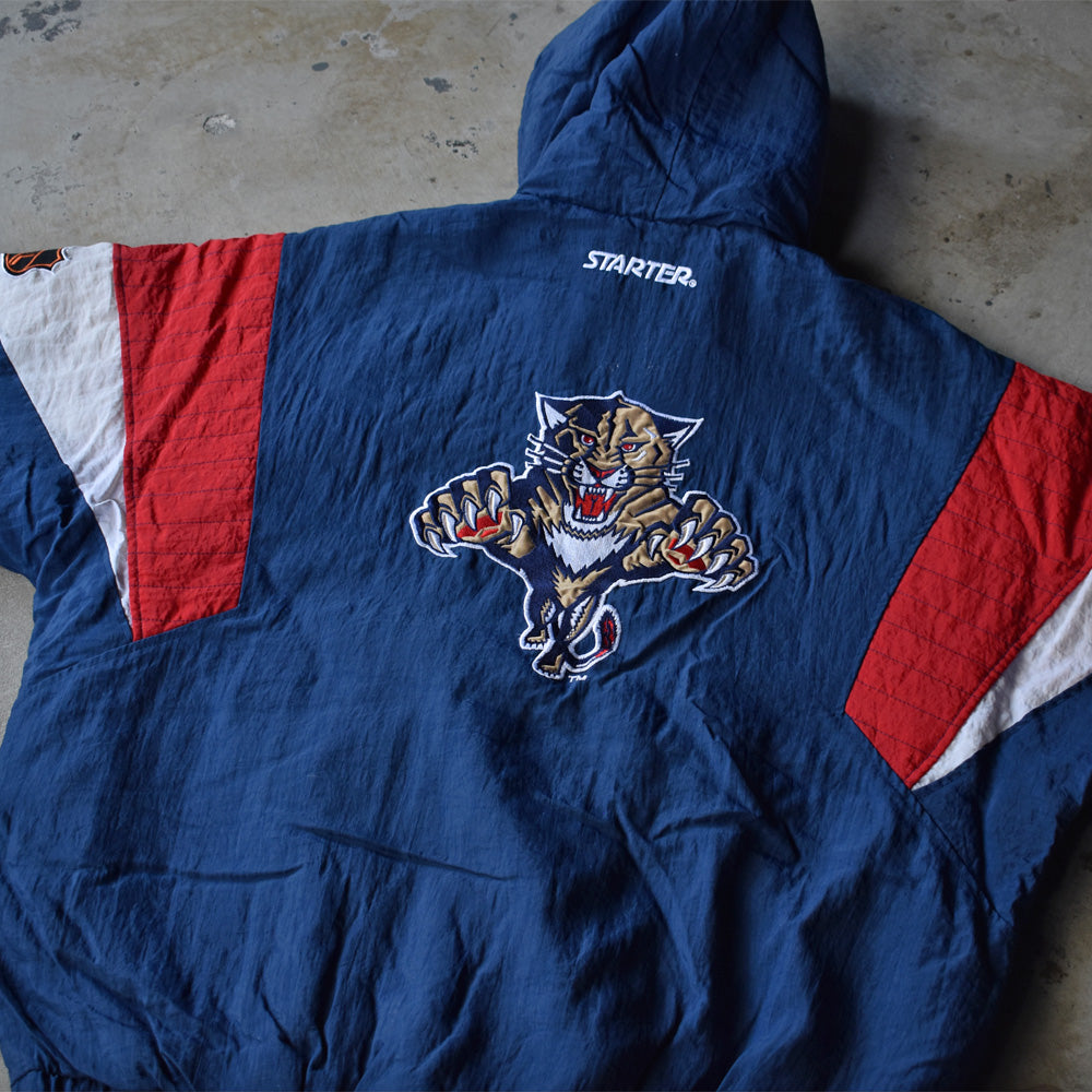 90’s STARTER “Florida Panthers” 中綿入り ナイロンプルオーバー 230117