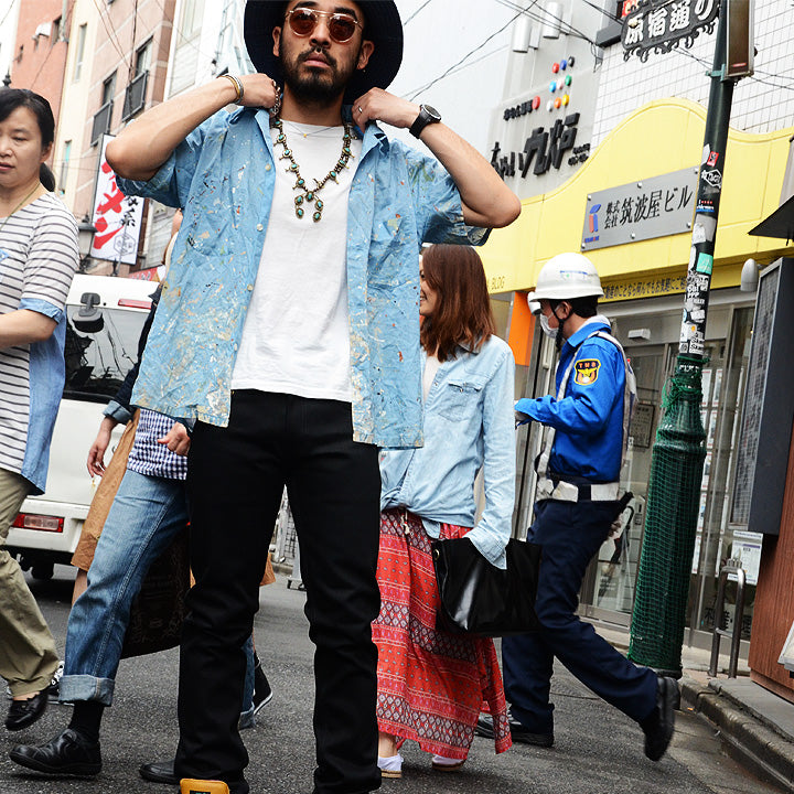 Hiroshima Denim スリムストレート 黒