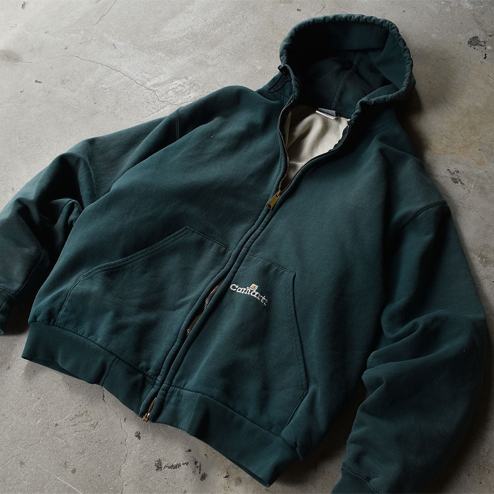 90's Carhartt/カーハート 裏サーマル フルジップ パーカー USA製 221023