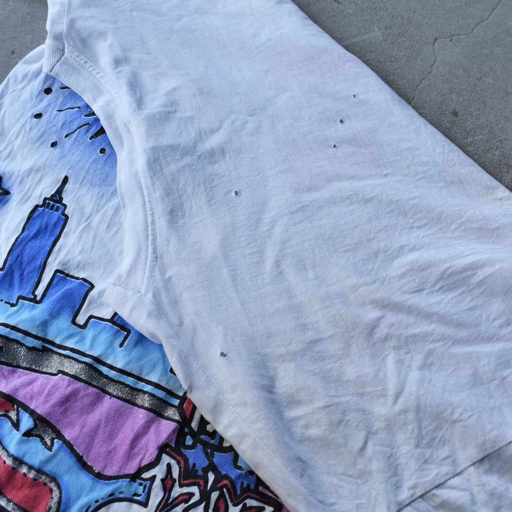 90's Looney Tunes/ルーニー・テューンズ AOP&ラメ! ”TWEETY” Tee USA製 220916