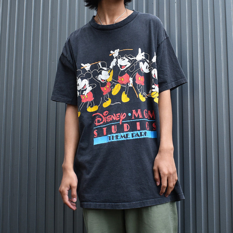 80’s Disney ”DISNEY MGM STUDIOS” ミッキー キャラクター Tシャツ USA製 250409