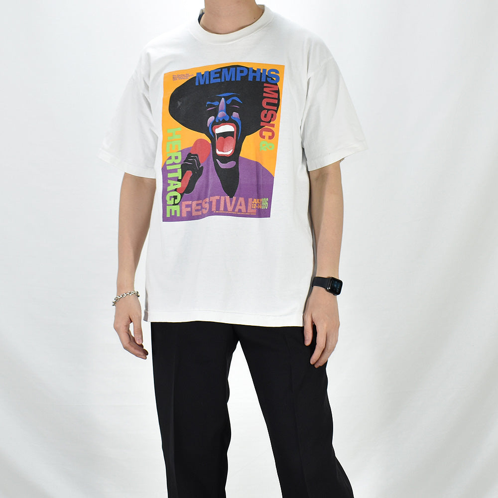 90’s Fruit of the Loom “MEMPHIS MUSIC & HERITAGE FESTIVAL” フェス Tシャツ 250501