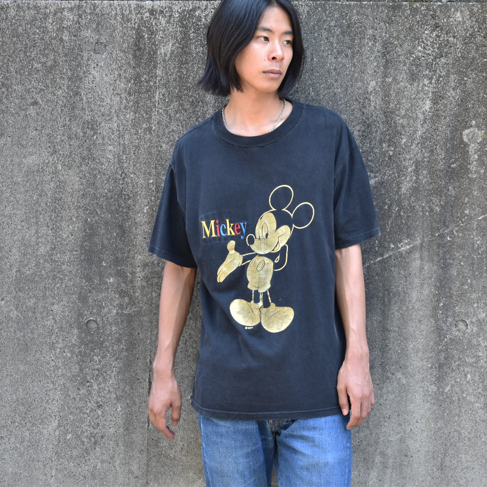 90’s Disney ”Mickey” キャラクターTシャツ 250423