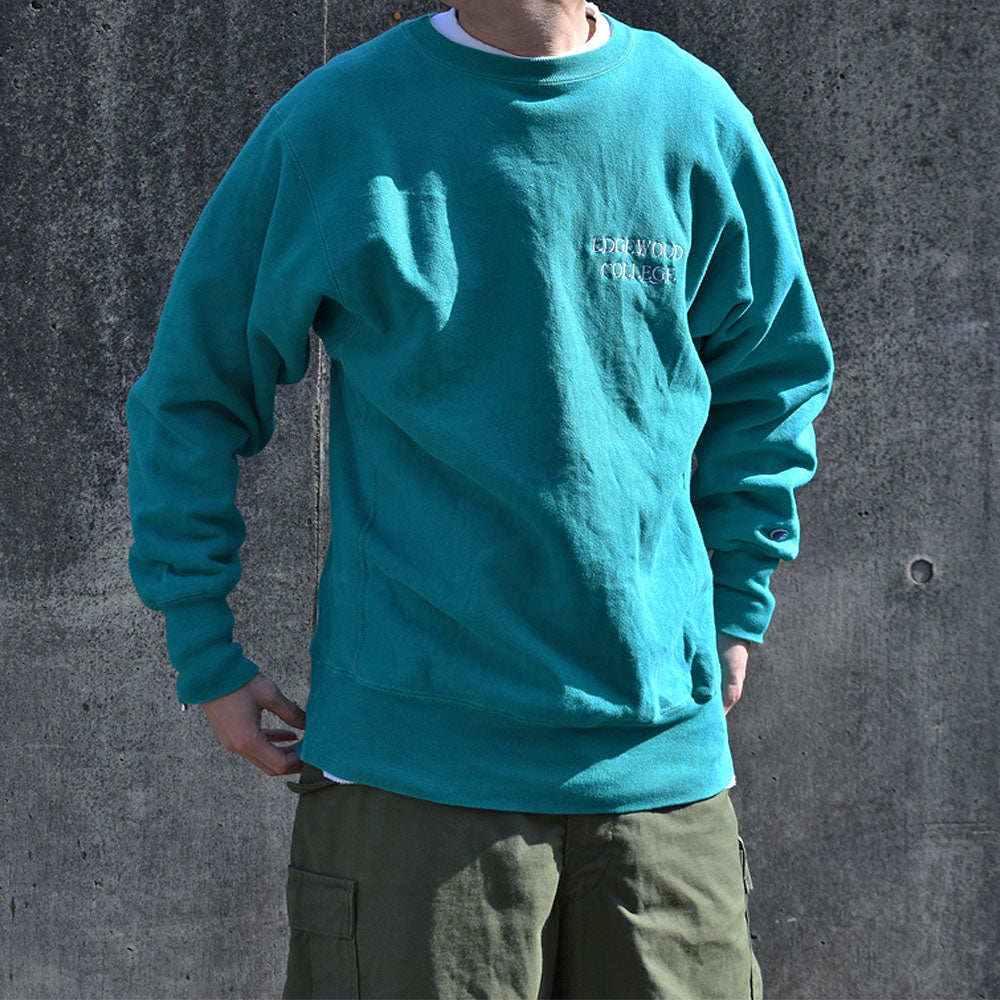90's Champion/チャンピオン "Edgewood College" 刺繍 RWスウェット USA製 230217
