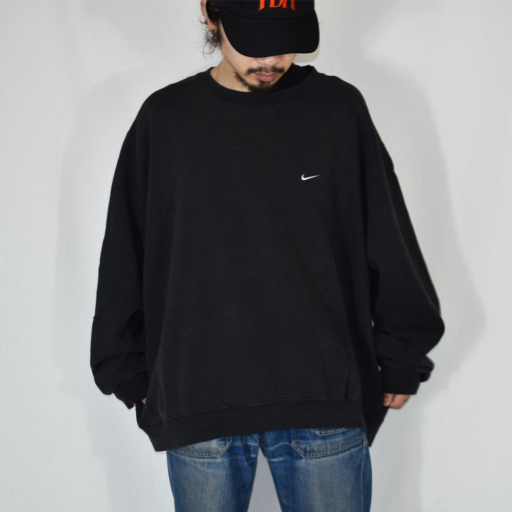 Y2K NIKE 刺繍 small swoosh ロゴ スウェット250413