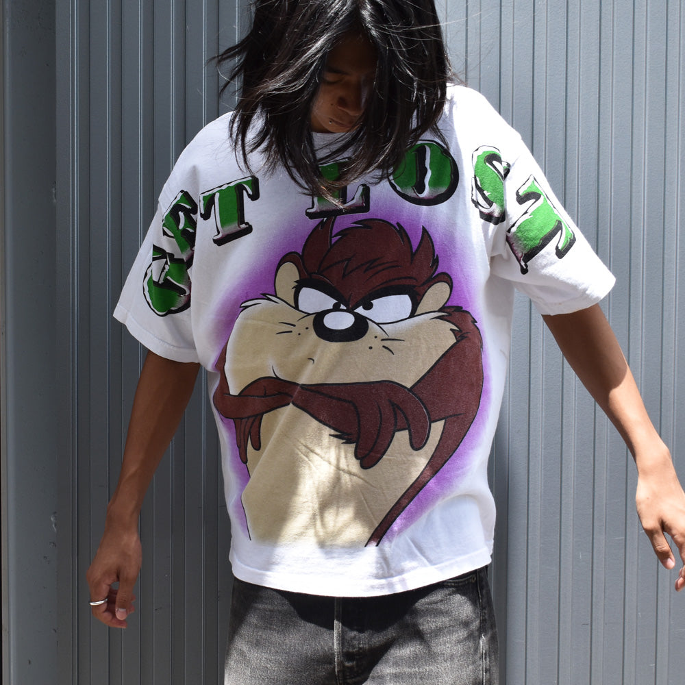 80s USA製 ARTEX Tシャツ Looney Tunes 緑 XL - Tシャツ