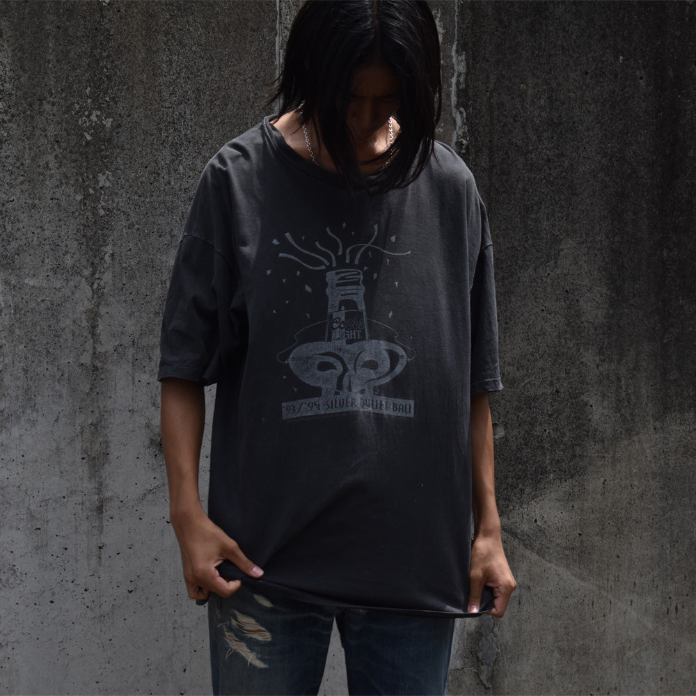 90’s COORS LIGHT “'93/’94 SILVER BULLT BALL” 企業ロゴ Tシャツ 250425