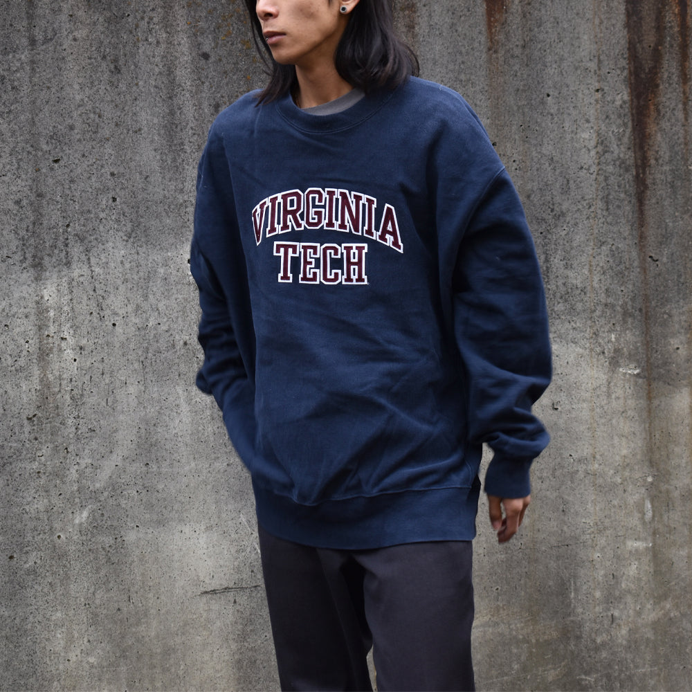 Y2K Champion/チャンピオン “Virginia Tech” ワッペン刺繍 RWスウェット 221129