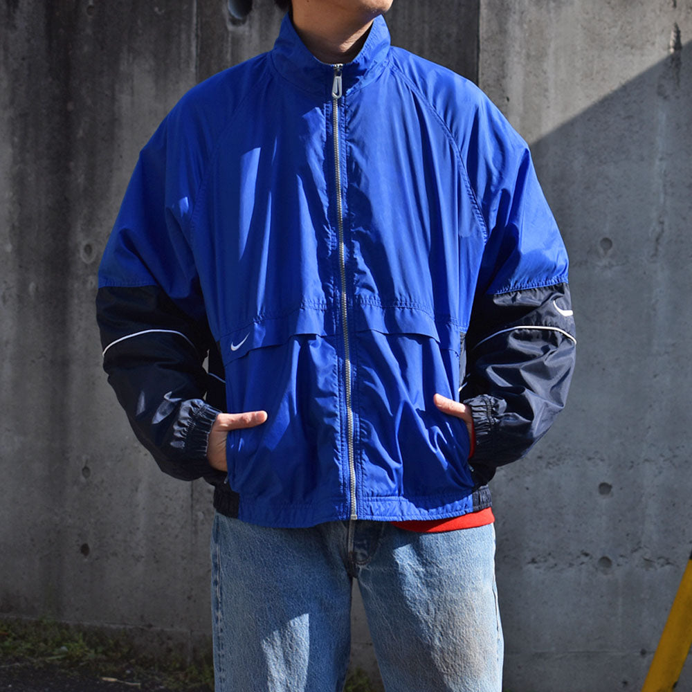 90's NIKE/ナイキ swoosh 刺繍ロゴ ナイロンジャケット 230322H