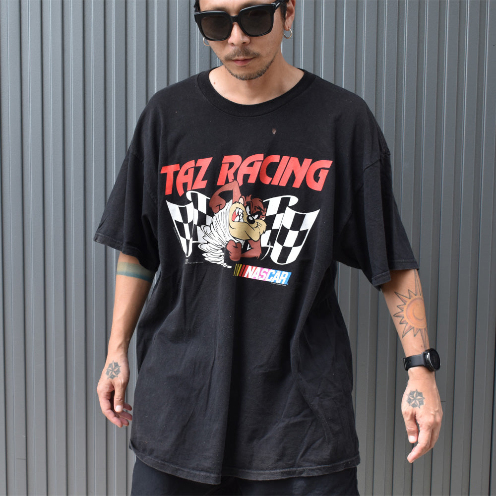 90’s Looney Tunes ”NASCAR TAZ RACING” キャラクター Tシャツ 250427