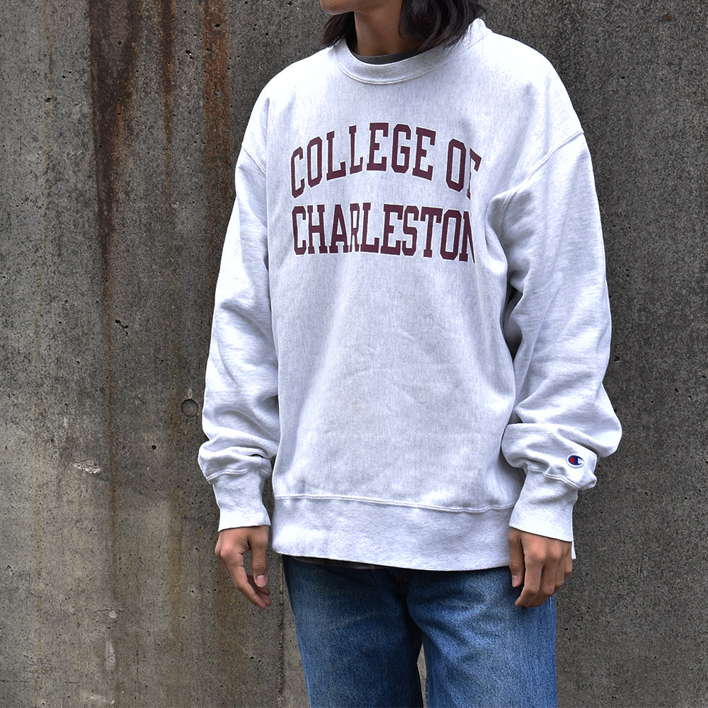 Y2K Champion/チャンピオン “College of Charleston” 2段プリント RWスウェット 221128