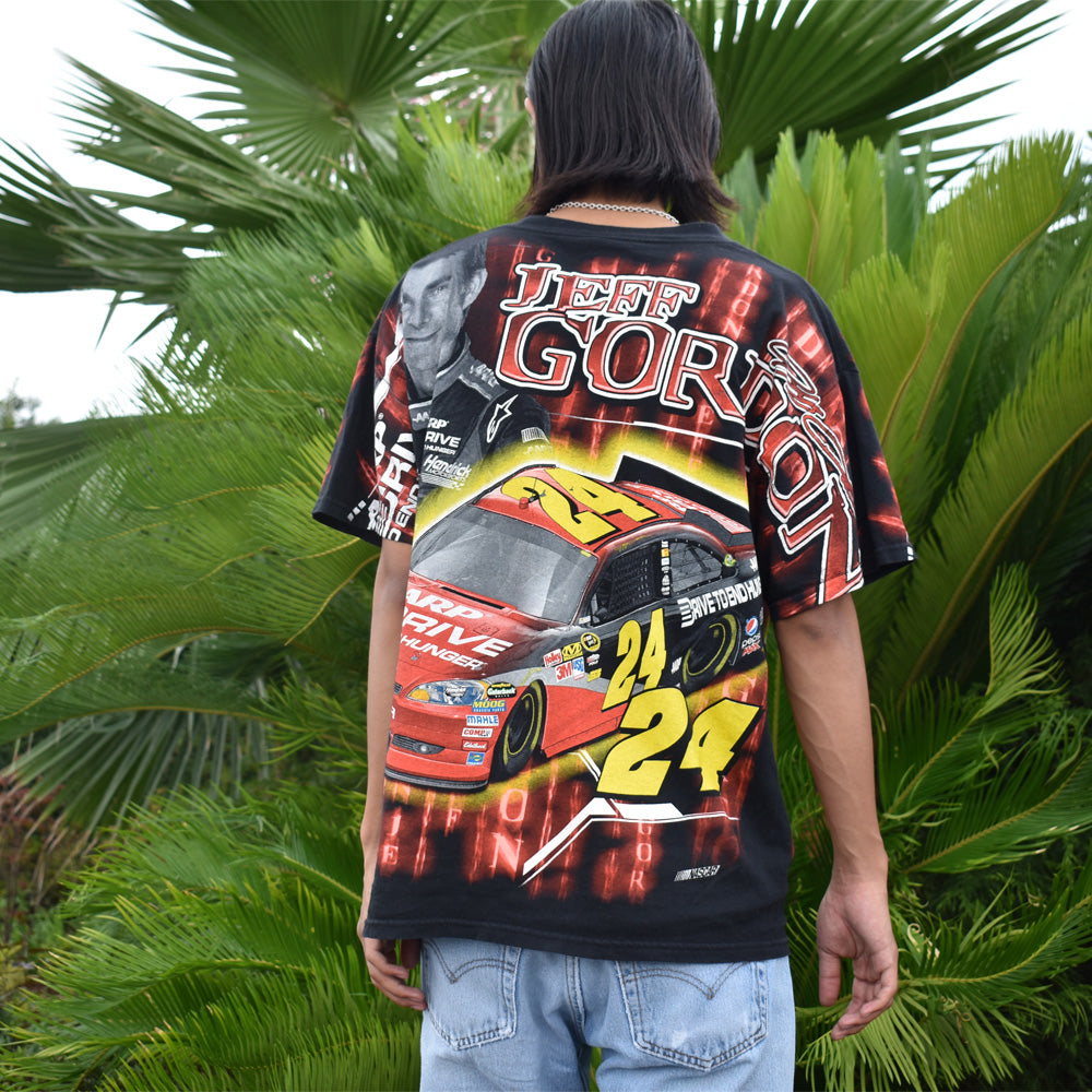 Y2K NASCAR “#24 Jeff Gordon” AOP! レーシング Tシャツ 250616