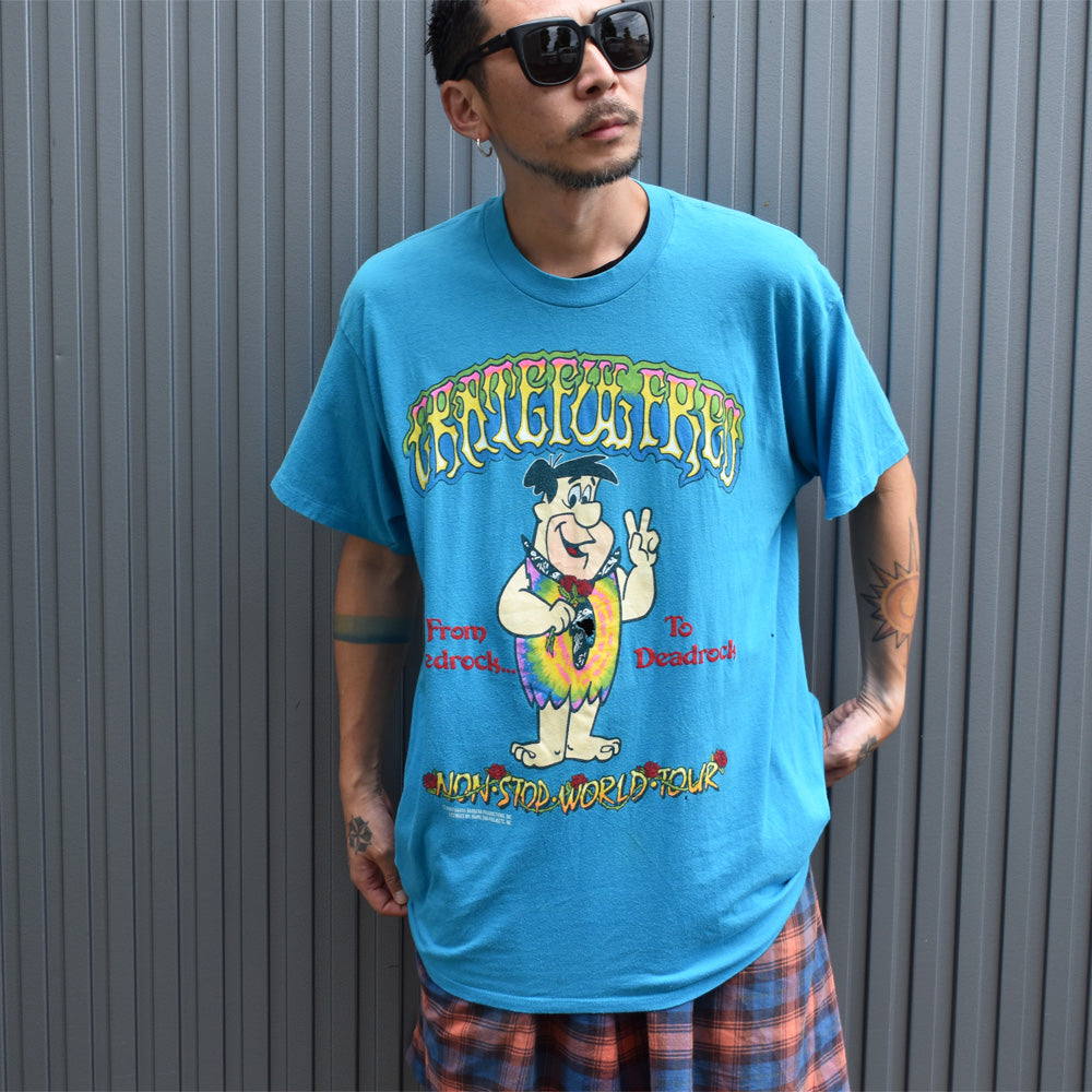 80’s The Flintstones “GRATEFUL FRED” キャラクター Tシャツ USA製 250507