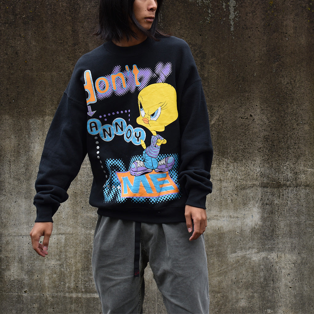 90’s デッドストック! Looney Tunes “don't annoy me” スウェット USA製 221008