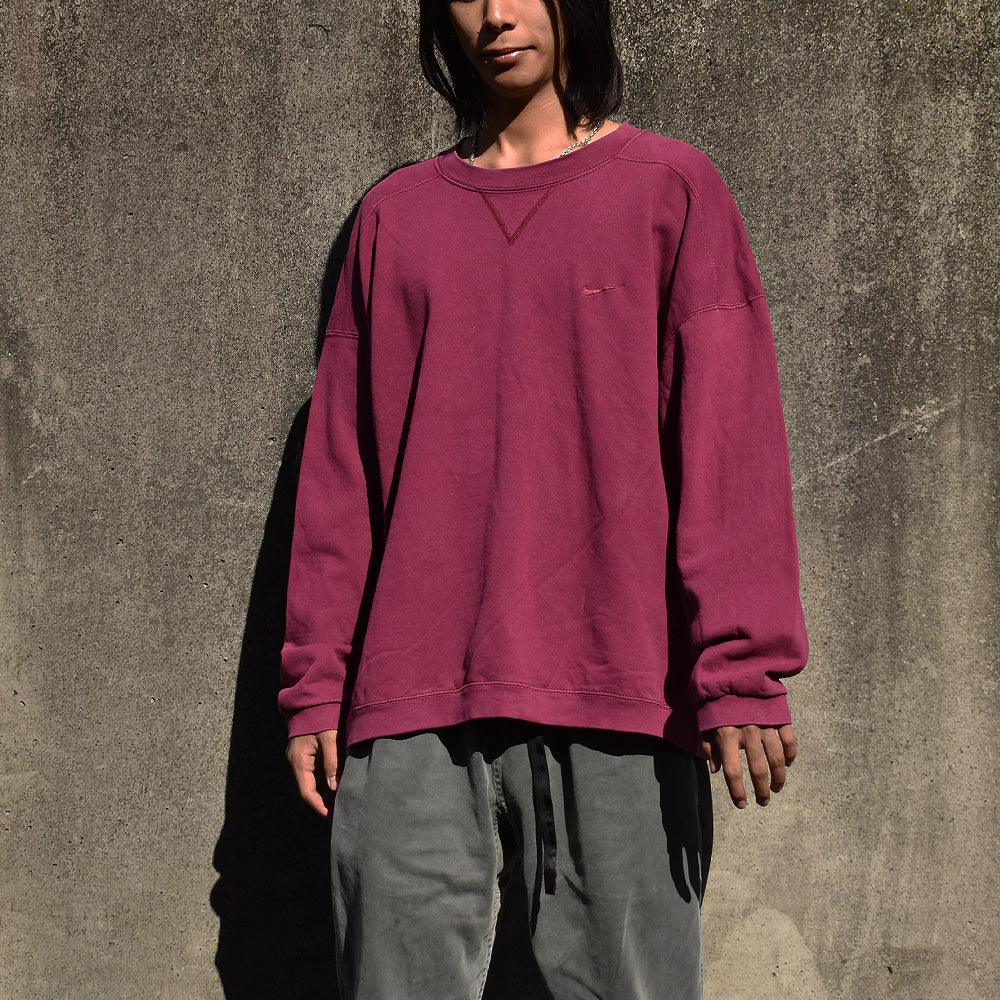90's NIKE/ナイキ small swoosh! スウェット USA製 221001