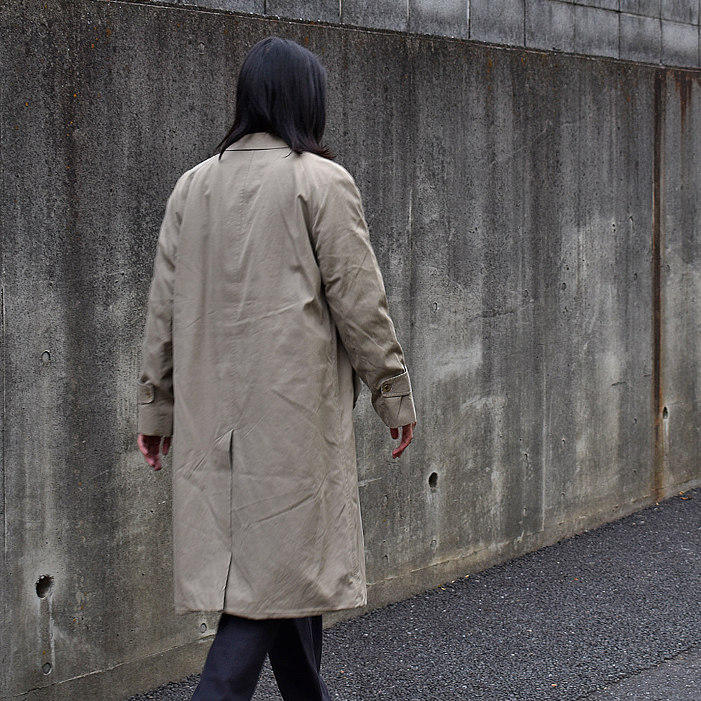 80's Aquascutum クラブチェック ステンカラーコート 英国製 221129