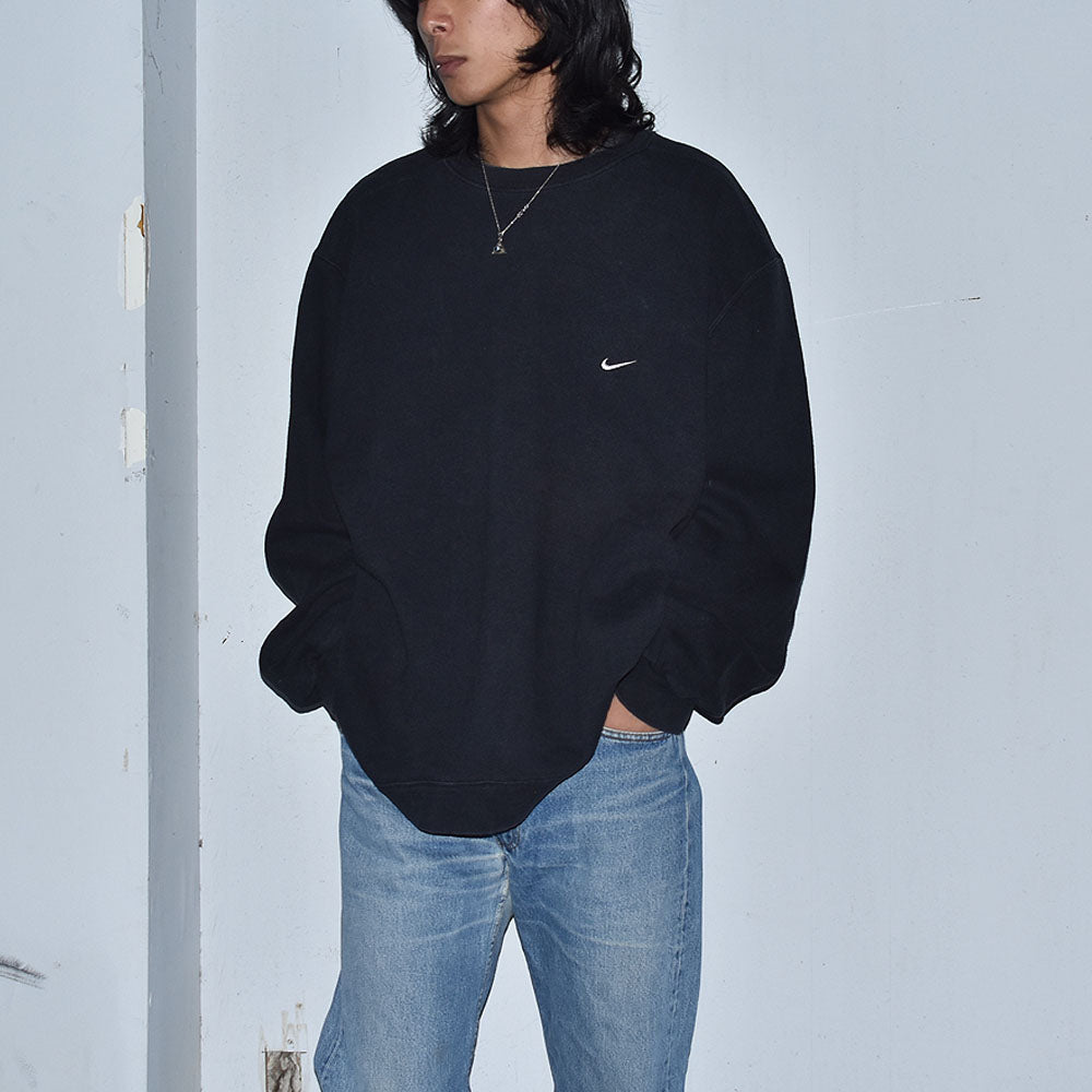 90’s NIKE XXLサイズ! small swoosh BLK スウェット USA製 230326