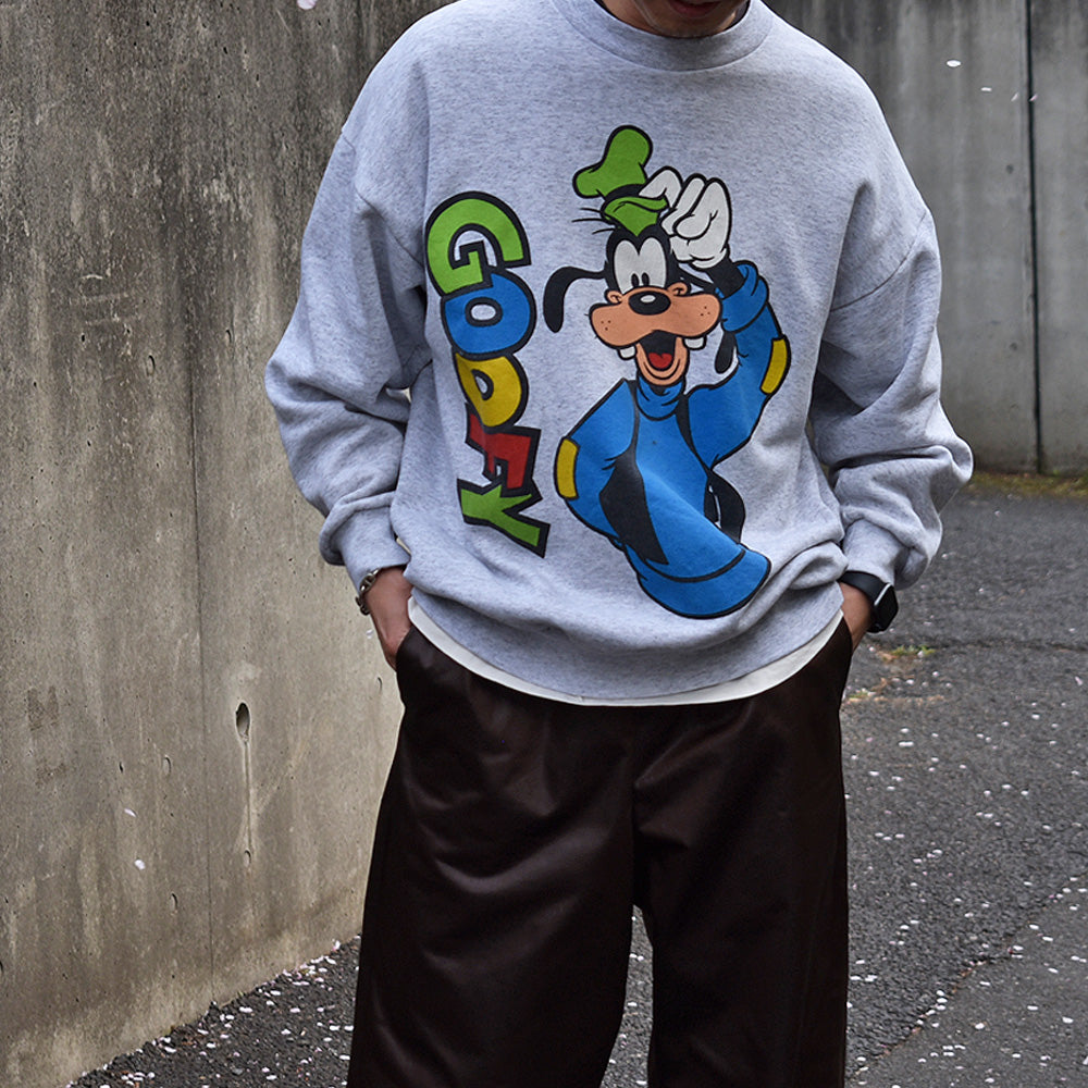 90's Disney “GOOFY” 両面プリント 海外アニメ キャラ スウェット USA製 230405H