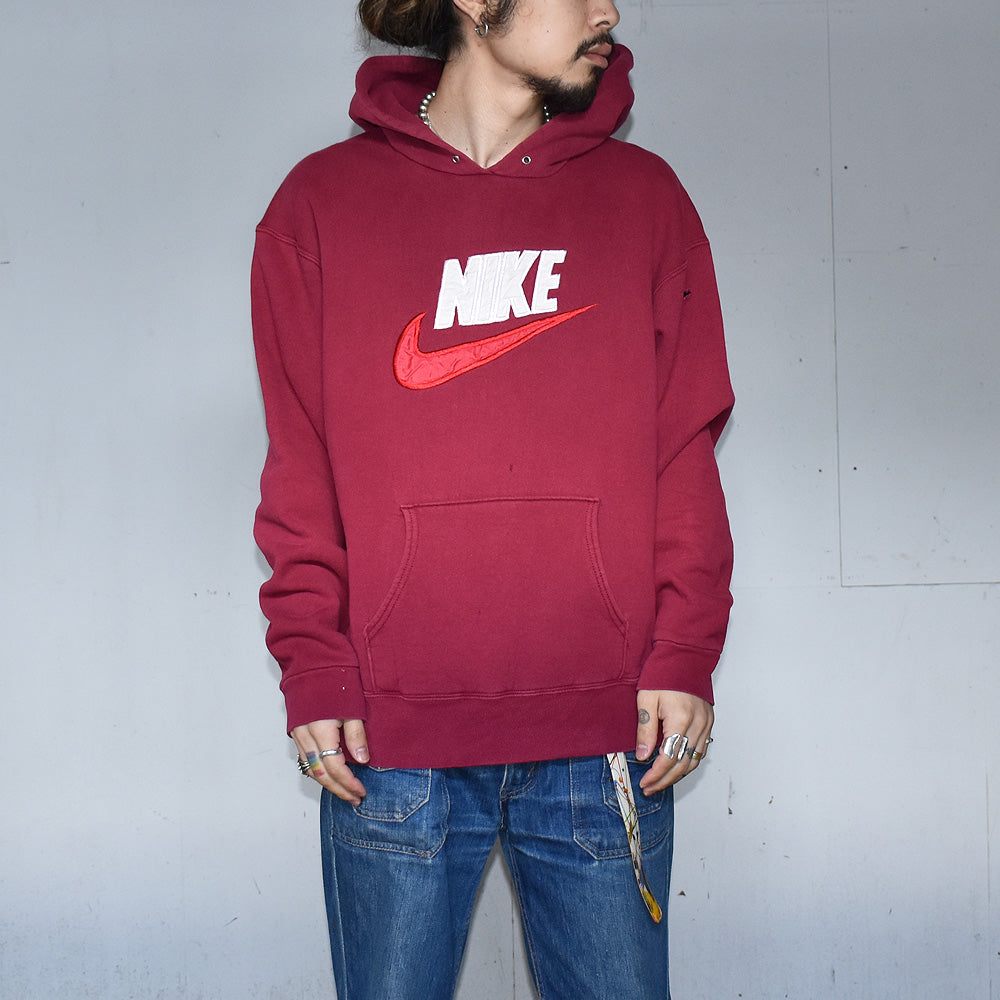 90’s ブートレグ NIKE ロゴ刺繍 パーカー 250312
