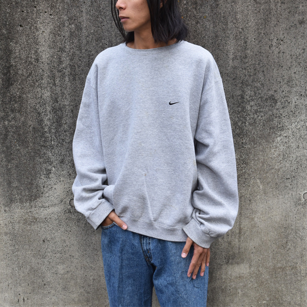 90’s NIKE small swoosh ロゴ刺繍 スウェット USA製 250401