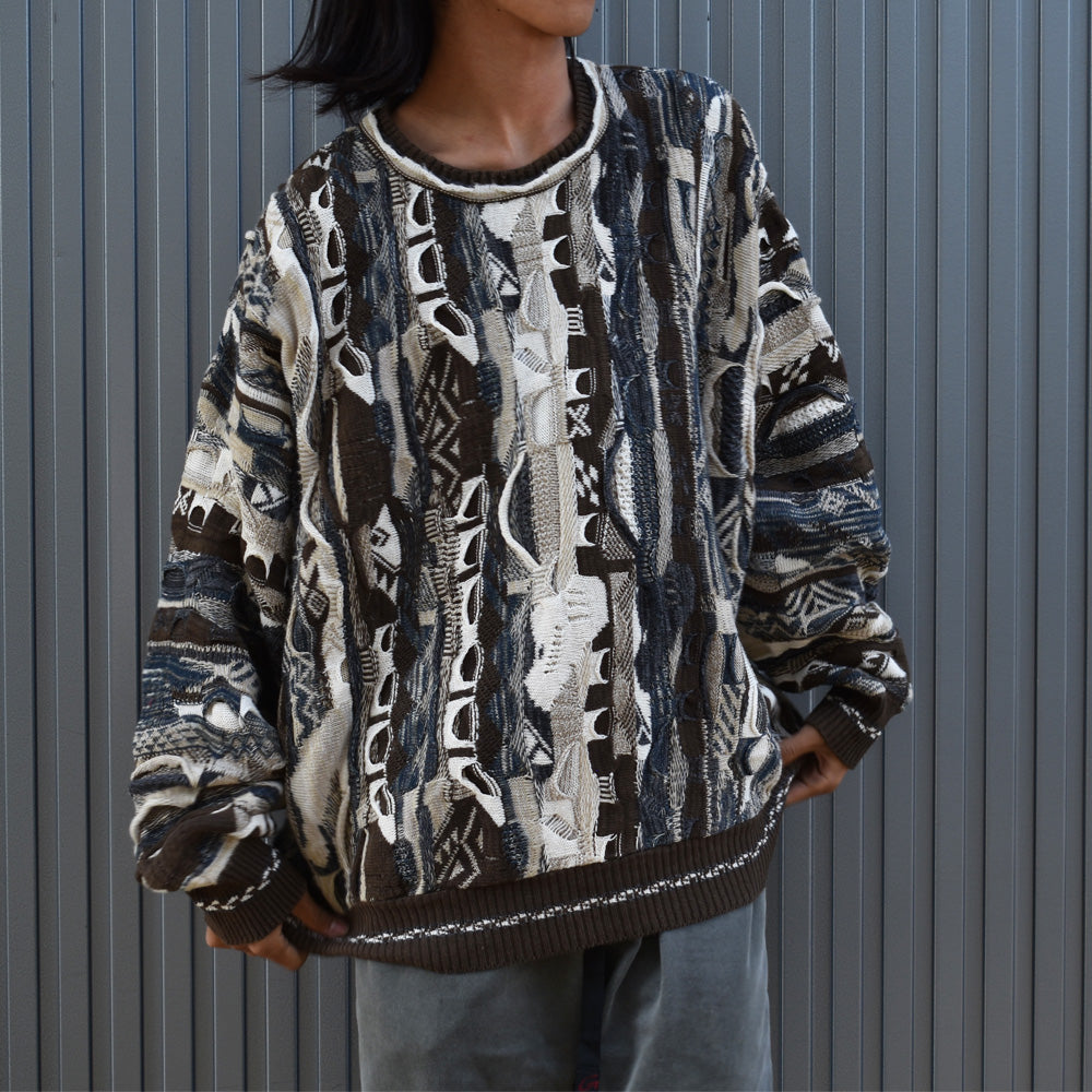 90's ROUNDTREE&YORKE 立体編み 3Dニット ニットセーター 221022